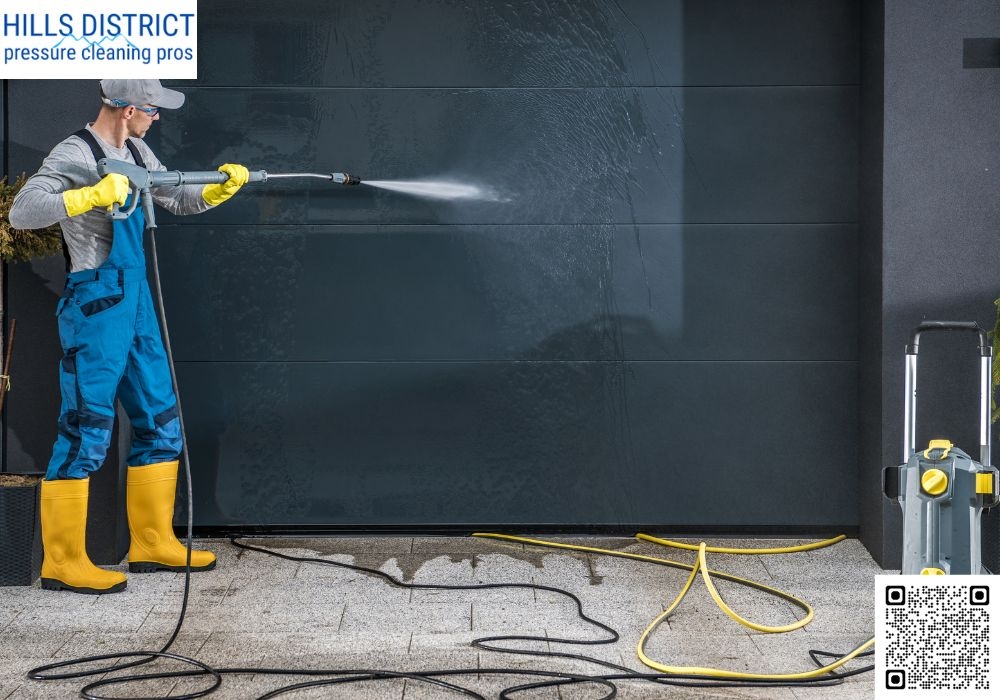 What equipment is used for roof washing?